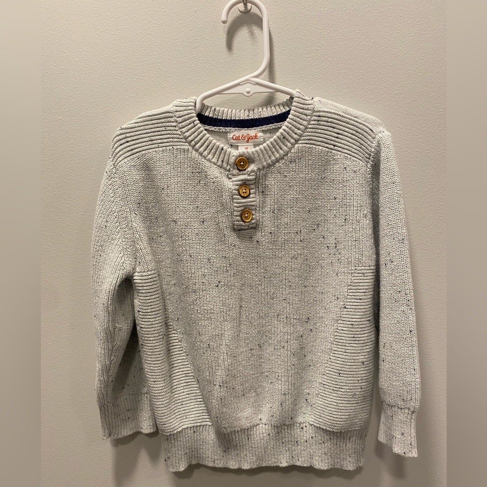 1/4 button toddlers dress sweater